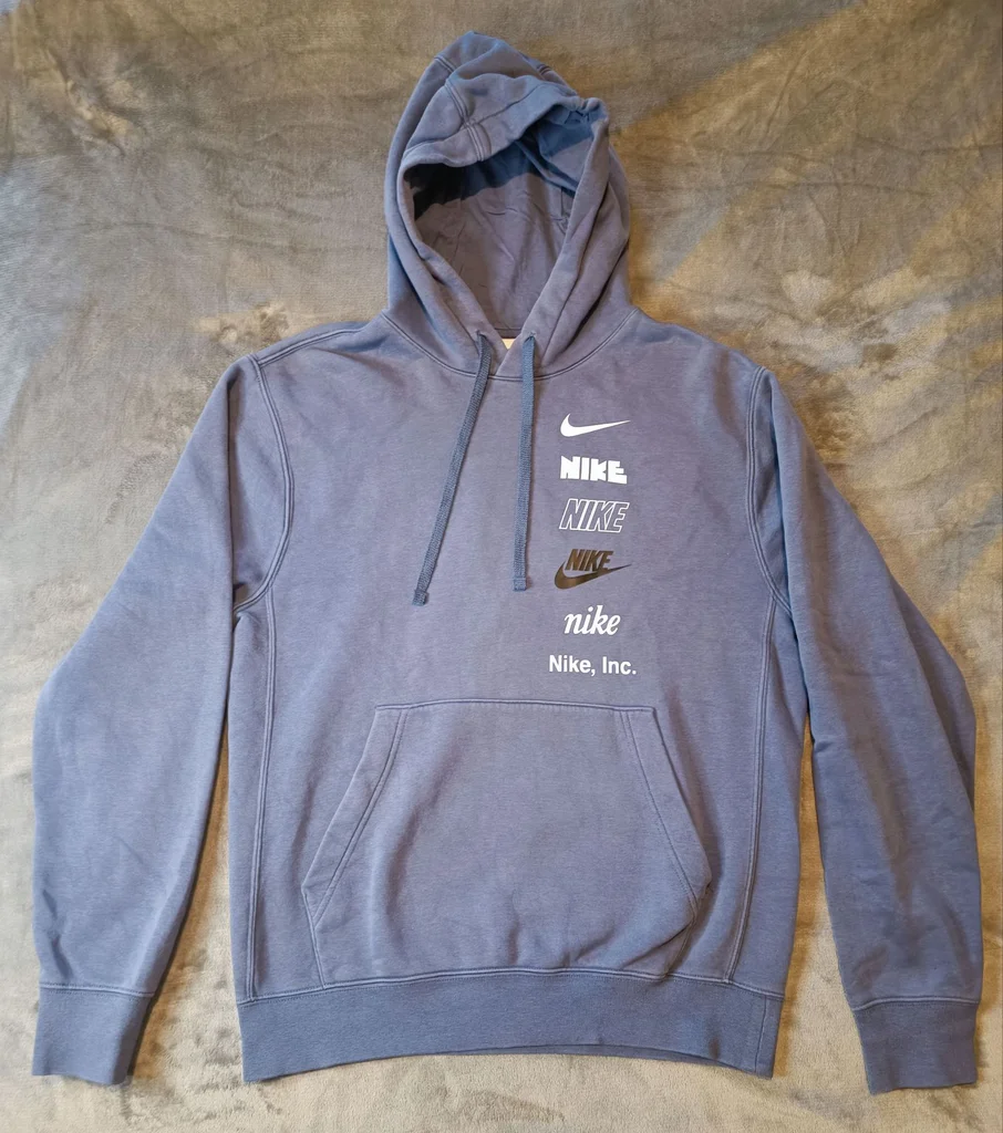 Sweat pull hoodie à capuche Nike taille S très bon état coloris bleu marine